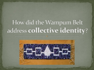 How did the Wampum Belt address collective identity ?