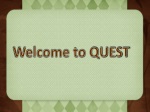 Welcome to QUEST - slide 1