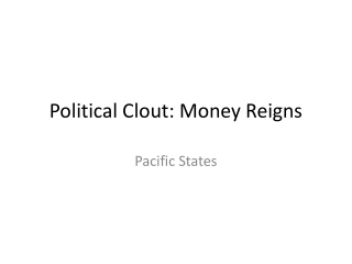 Political Clout: Money Reigns