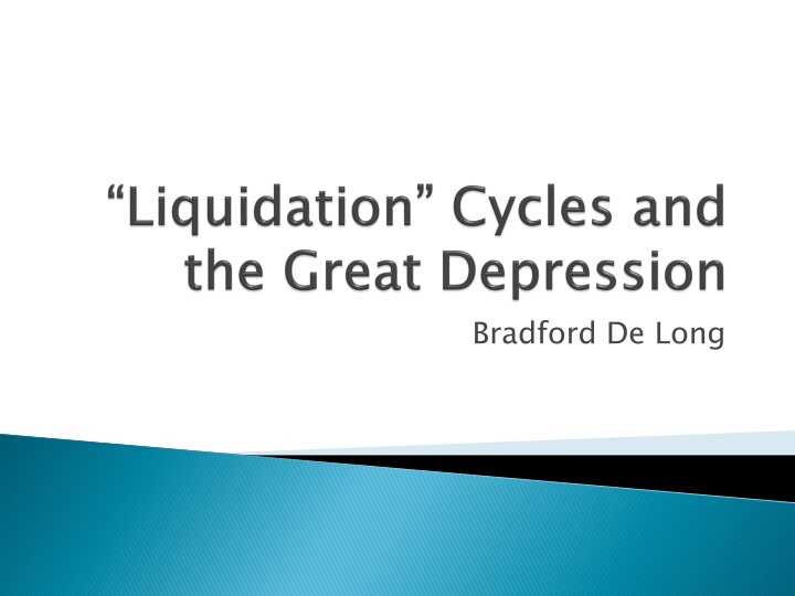 liquidation cycles and the great depression