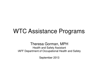 WTC Assistance Programs