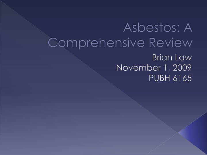 asbestos a comprehensive review