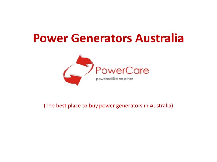 power generators australia