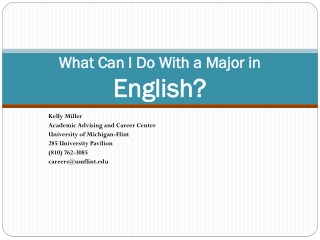 What Can I Do With a Major in English?