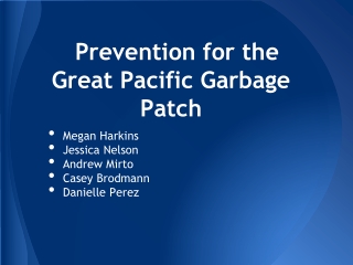 Prevention for the Great Pacific Garbage Patch