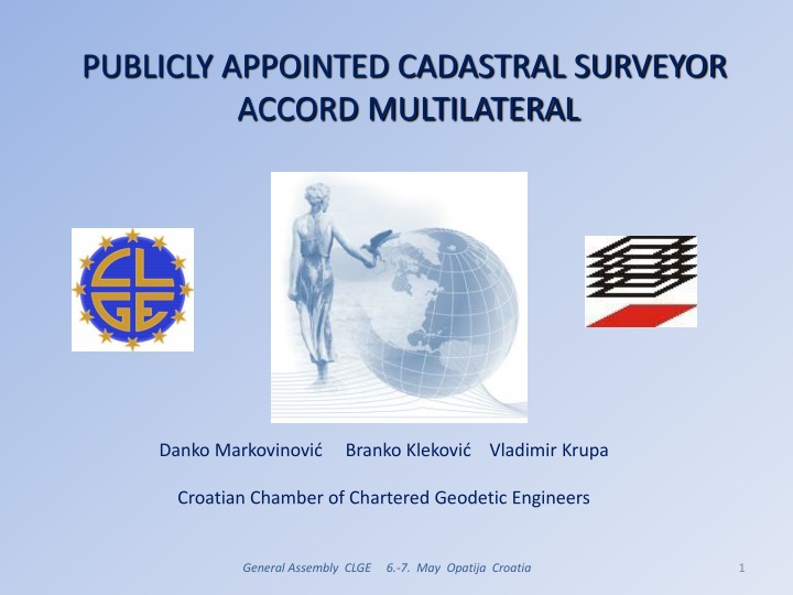 publicly appointed cadastral surveyor accord multilateral