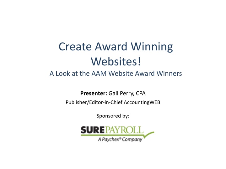 create award winning websites a look