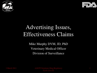 Advertising Issues, Effectiveness Claims