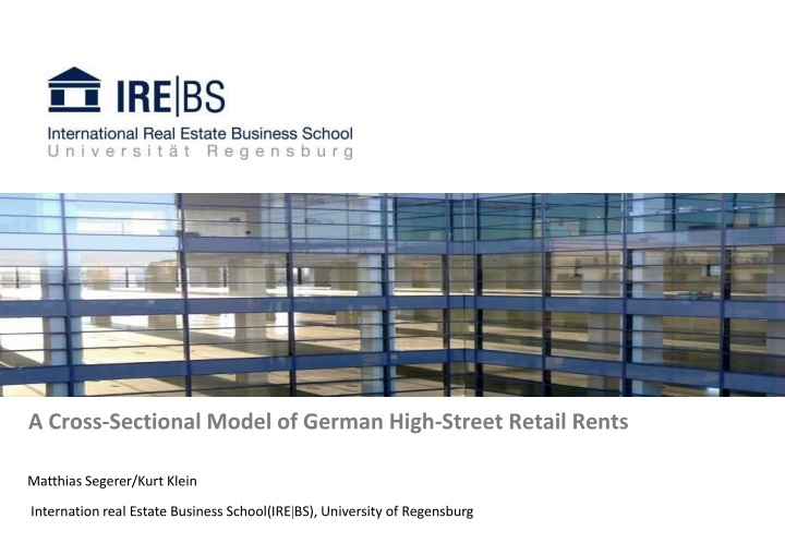 a cross sectional model of german high street retail rents