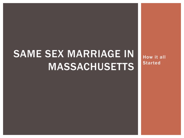 same sex marriage in massachusetts