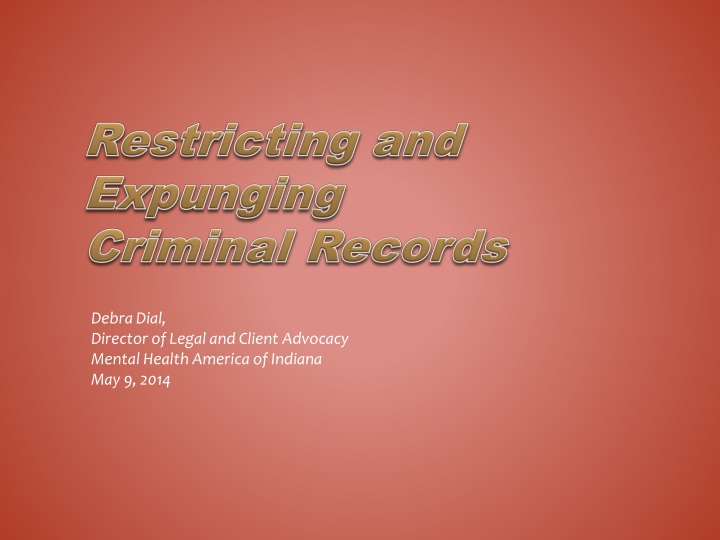 restricting and expunging criminal records