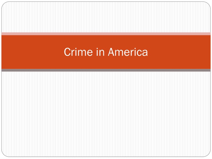 crime in america