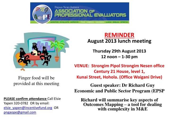 reminder august 2013 lunch meeting thursday 29th