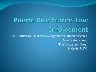 Puerto Rico Marine Law Enforcement