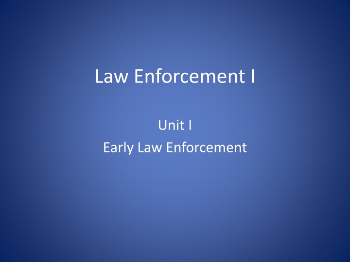 law enforcement i