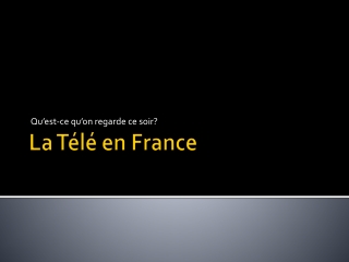 La Télé en France