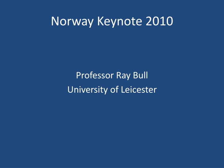 norway keynote 2010
