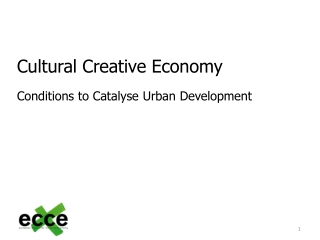Cultural Creative Economy Conditions to C atalyse U rban D evelopment