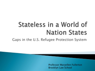 Stateless in a World of Nation States