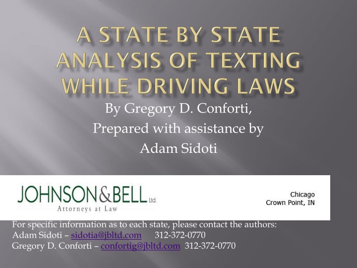 a state by state analysis of texting while driving laws