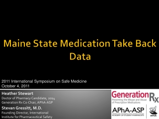 Maine State Medication Take Back Data