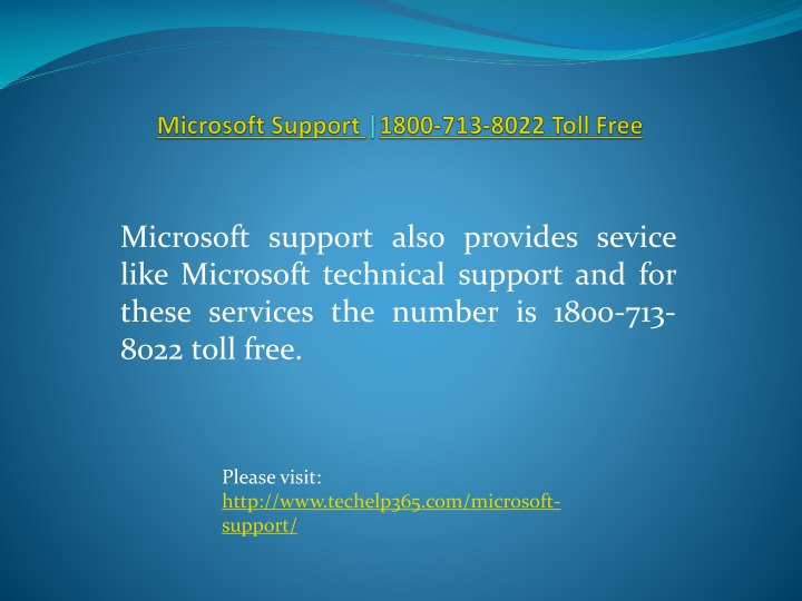 microsoft support 1800 713 8022 toll free
