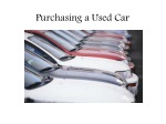 Purchasing a Used Car
