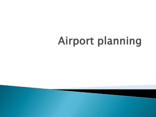 Airport planning