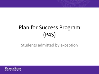 Plan for Success Program (P4S)