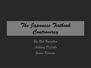 The Japanese Textbook Controversy
