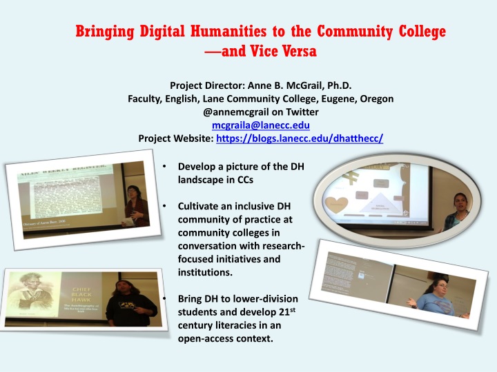 bringing digital humanities to the community