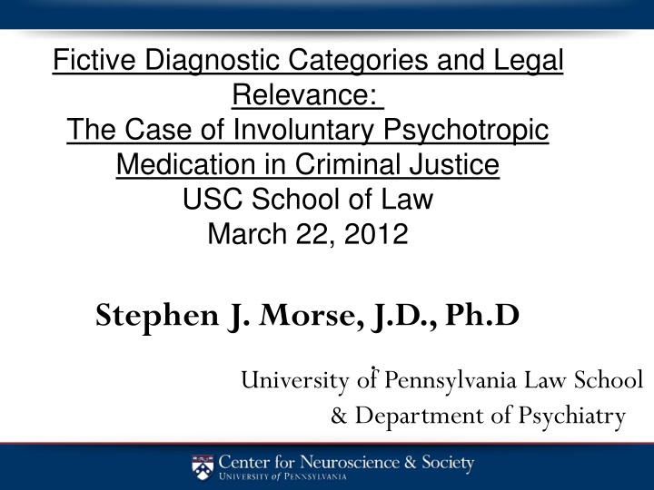 fictive diagnostic categories and legal relevance