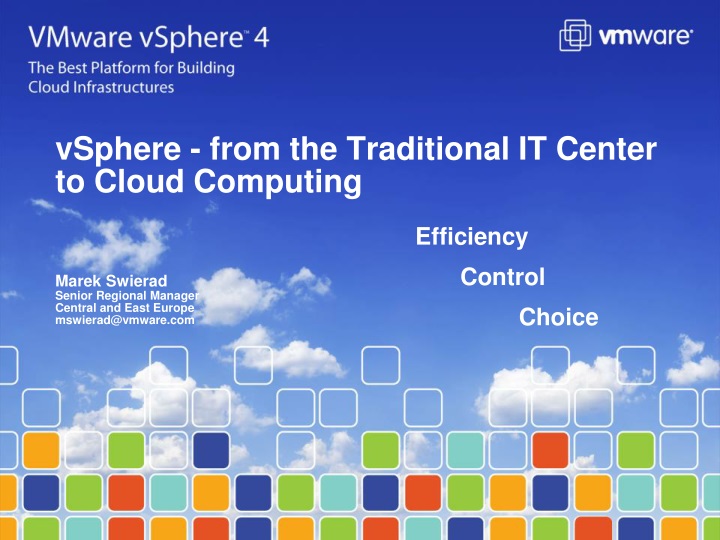 vsphere from the traditional it center to cloud computing