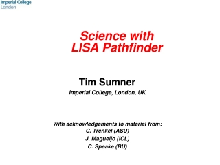 Science with LISA Pathfinder