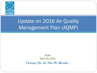 Update on 2016 Air Quality Management Plan (AQMP)