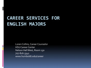 Career Services for English Majors