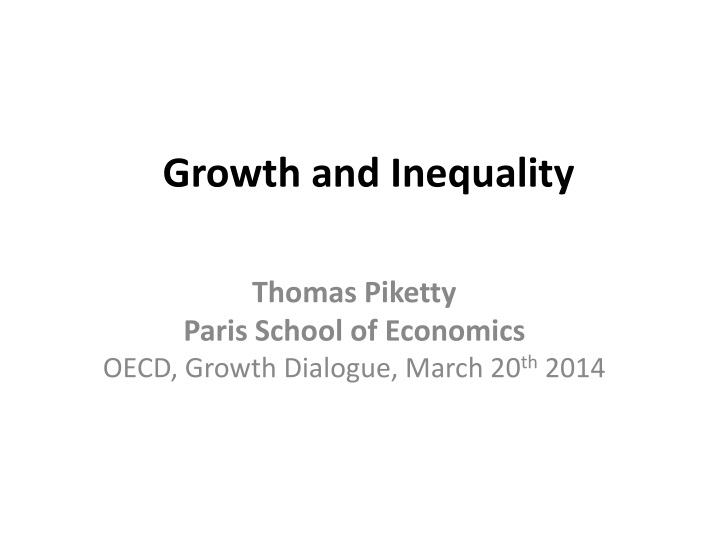 growth and inequality