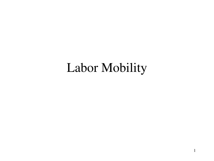 labor mobility