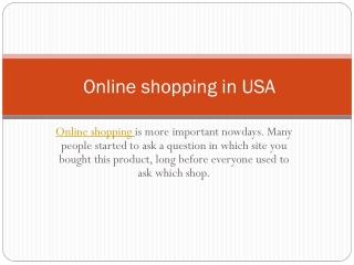best online shopping usa