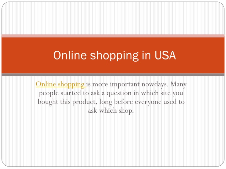 online shopping in usa