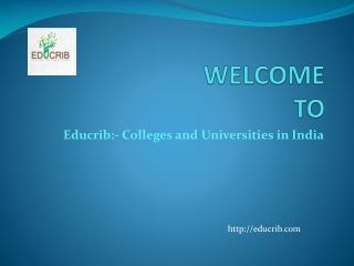 Colleges and Universities in India