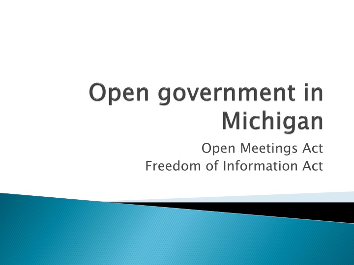 open government in michigan