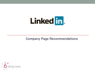 Company Page Recommendations