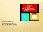 News Writing - slide 1