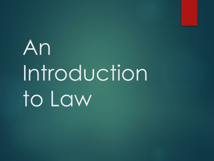 an introduction to law