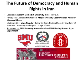 The Future of Democracy and Human Rights in Iran