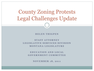 County Zoning Protests Legal Challenges Update