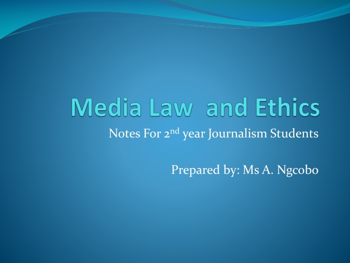 media law presentation