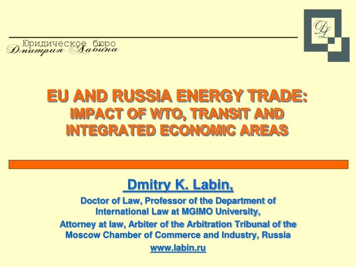 eu and russia energy trade impact of wto transit and integrated economic areas