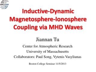 Inductive-Dynamic Magnetosphere-Ionosphere Coupling via MHD Waves